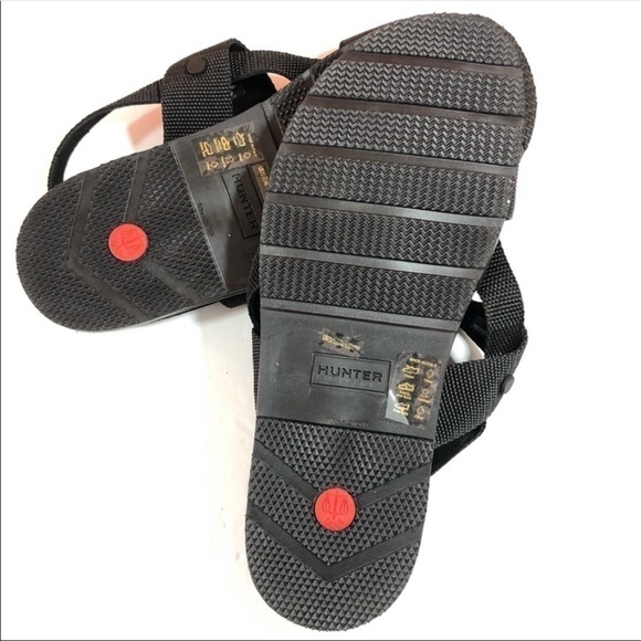 New Hunter Men Black Double Strap Sandals 13 - Picture 6 of 8